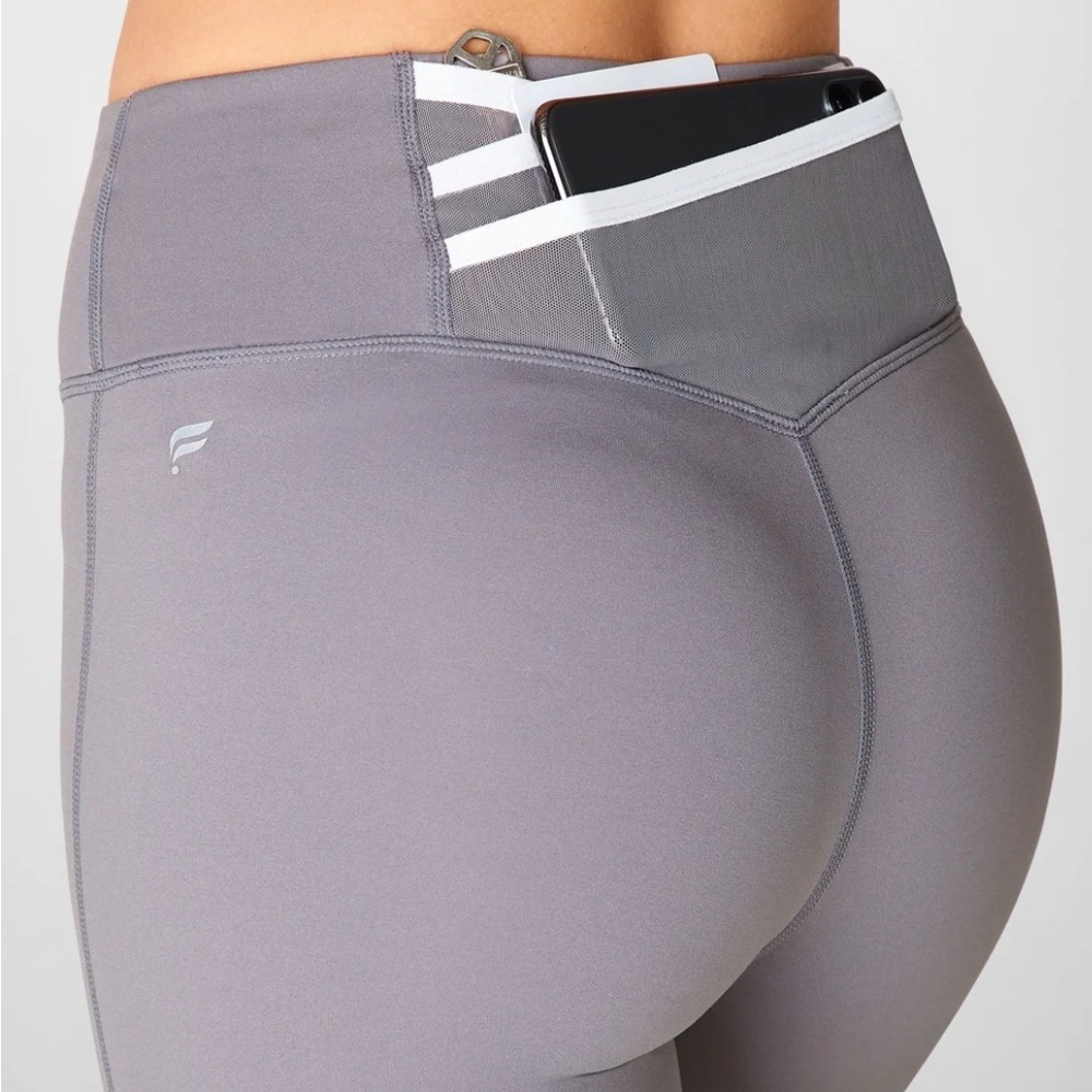 Fabletics Gray High-Waisted Leggings with Pocket